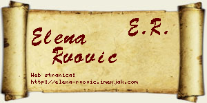 Elena Rvović vizit kartica